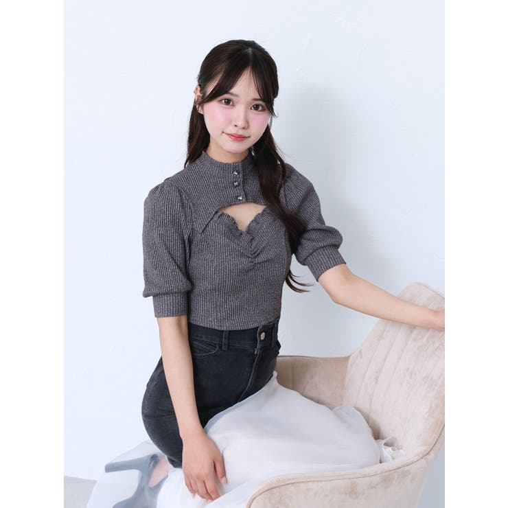 ビジューボタンデコルテリブTOP | EATME | 詳細画像6 