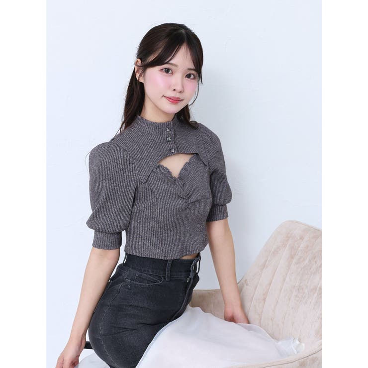 ビジューボタンデコルテリブTOP | EATME | 詳細画像7 