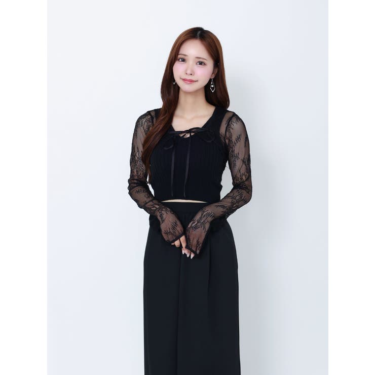 カップ付きリブニットトップス | EATME | 詳細画像2 