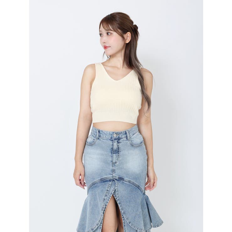 カップ付きリブニットトップス | EATME | 詳細画像5 
