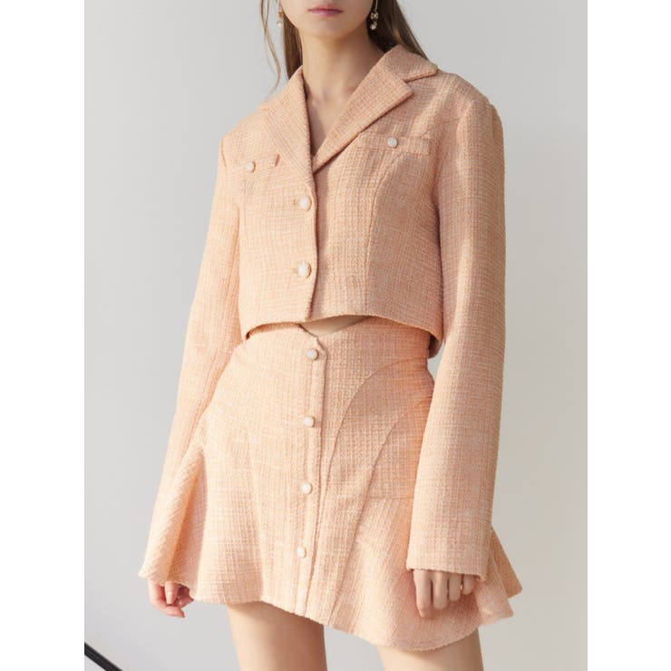 オレンジ | 【SETUP】ツイード テーラードジャケット | EATME