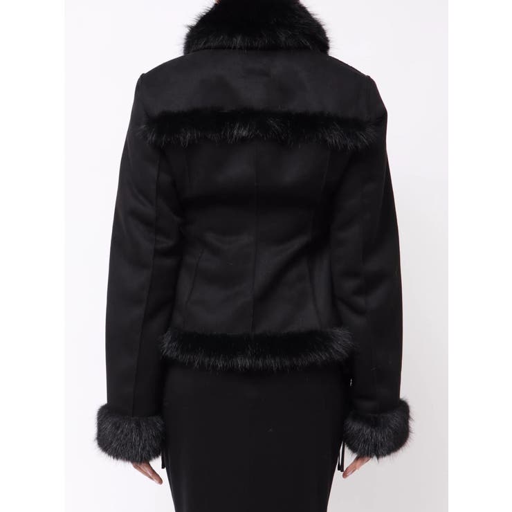 フェイクファーカラーベルトジャケット[品番：MKSW0066392]｜EATME