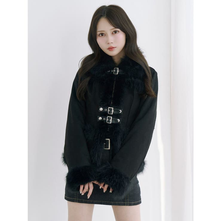 フェイクファーカラーベルトジャケット[品番：MKSW0066392]｜EATME