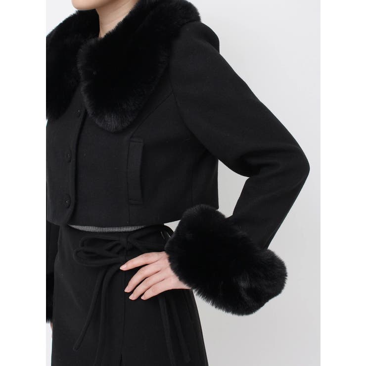 フェイクファーカラージャケット[品番：MKSW0067052]｜EATME