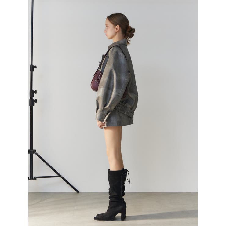 【SETUP】ヴィンテージライクフェイクレザーブルゾン | EATME | 詳細画像16 