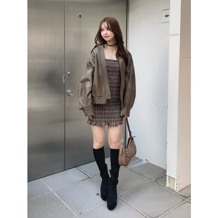 【SETUP】ヴィンテージライクフェイクレザーブルゾン | EATME | 詳細画像29 