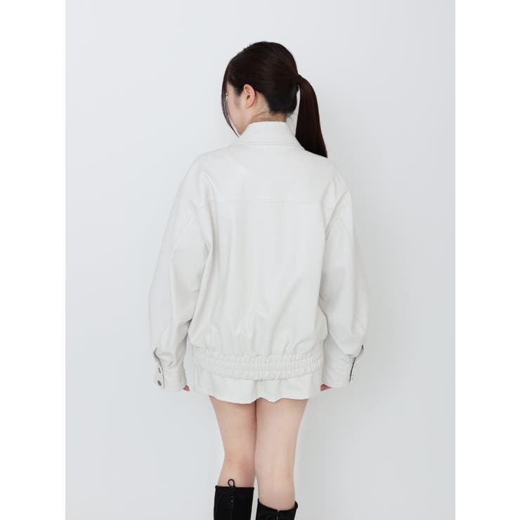 【SETUP】ヴィンテージライクフェイクレザーブルゾン | EATME | 詳細画像3 