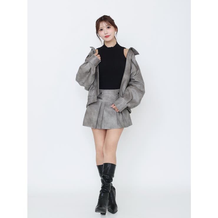 【SETUP】ヴィンテージライクフェイクレザーブルゾン | EATME | 詳細画像8 