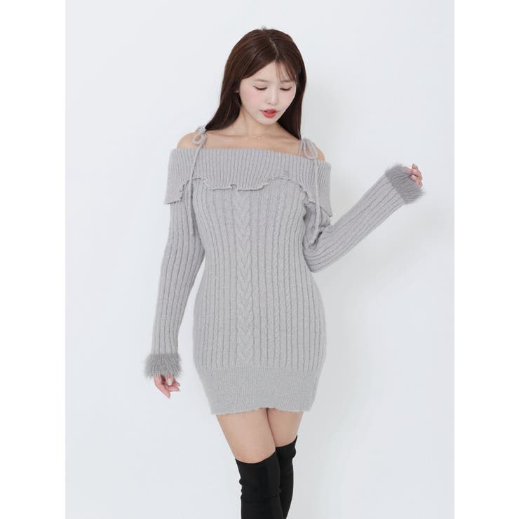 ヘムシャギーオフショルニットワンピース | EATME | 詳細画像11 