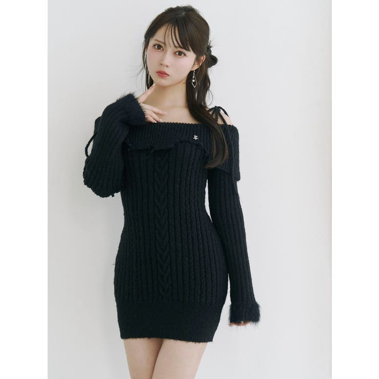 ヘムシャギーオフショルニットワンピース | EATME | 詳細画像15 