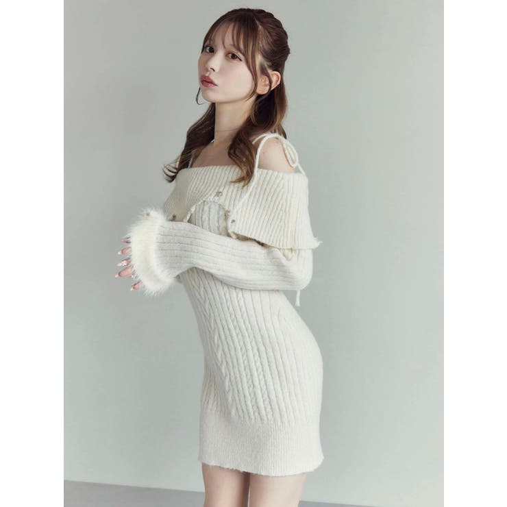 ヘムシャギーオフショルニットワンピース | EATME | 詳細画像17 