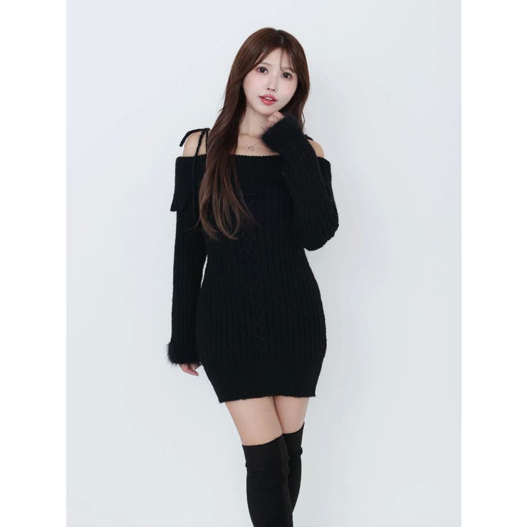 ヘムシャギーオフショルニットワンピース | EATME | 詳細画像27 