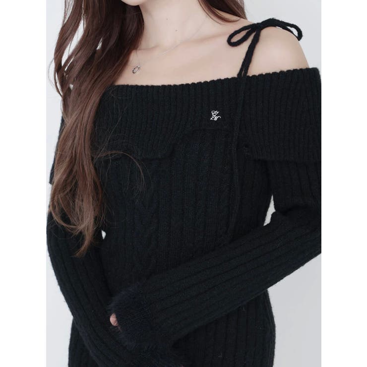 ヘムシャギーオフショルニットワンピース | EATME | 詳細画像35 