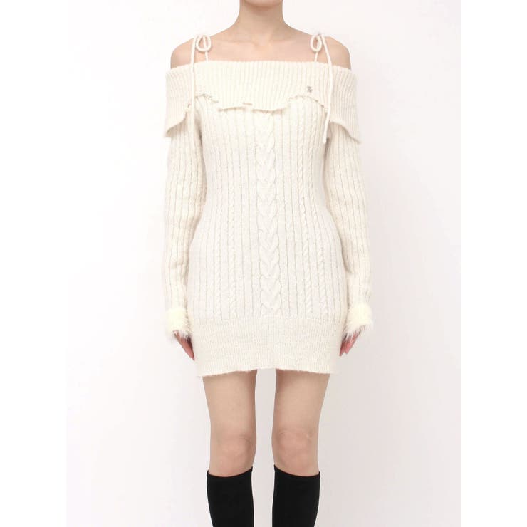 ヘムシャギーオフショルニットワンピース | EATME | 詳細画像42 