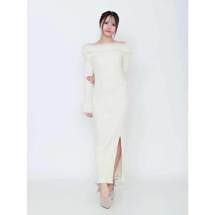 フェイクファーオフショルロングワンピース | EATME | 詳細画像24 