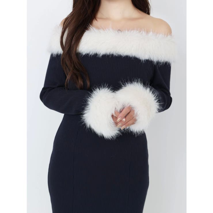 フェイクファーオフショルロングワンピース | EATME | 詳細画像30 