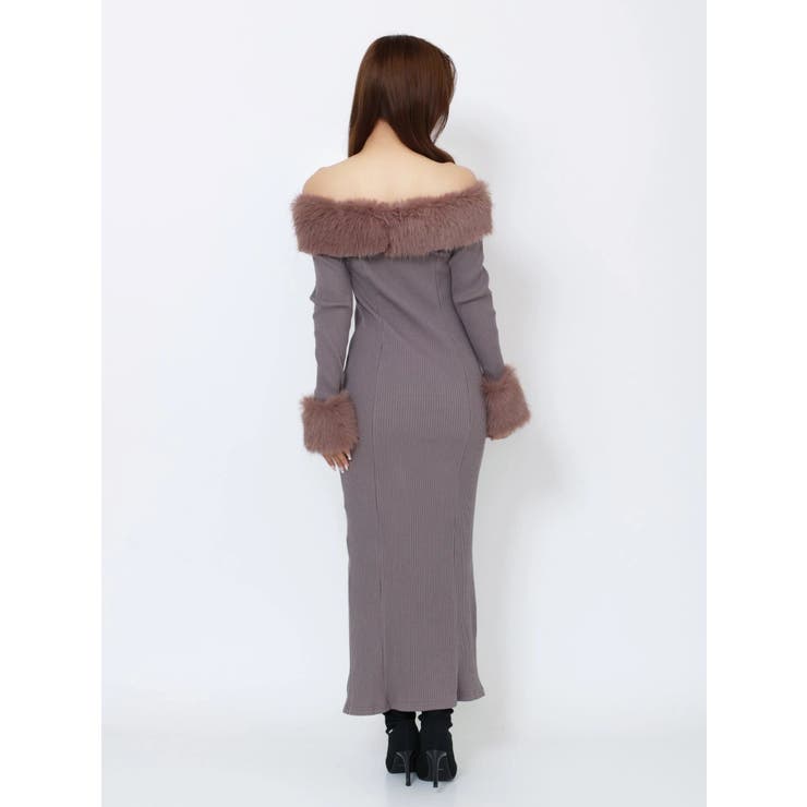 フェイクファーオフショルロングワンピース | EATME | 詳細画像35 