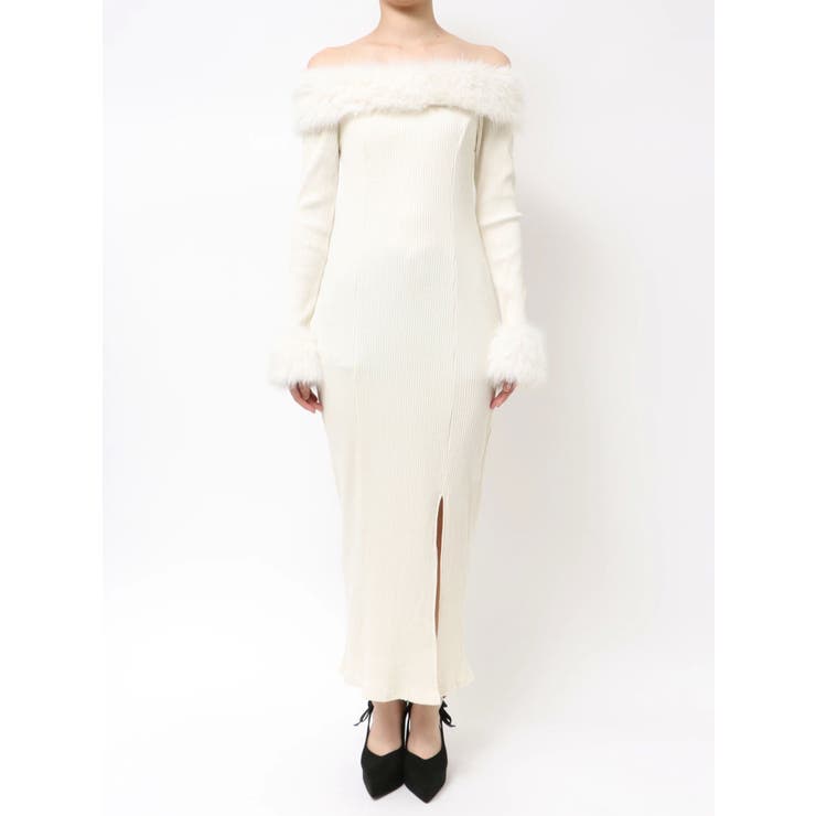 フェイクファーオフショルロングワンピース | EATME | 詳細画像36 