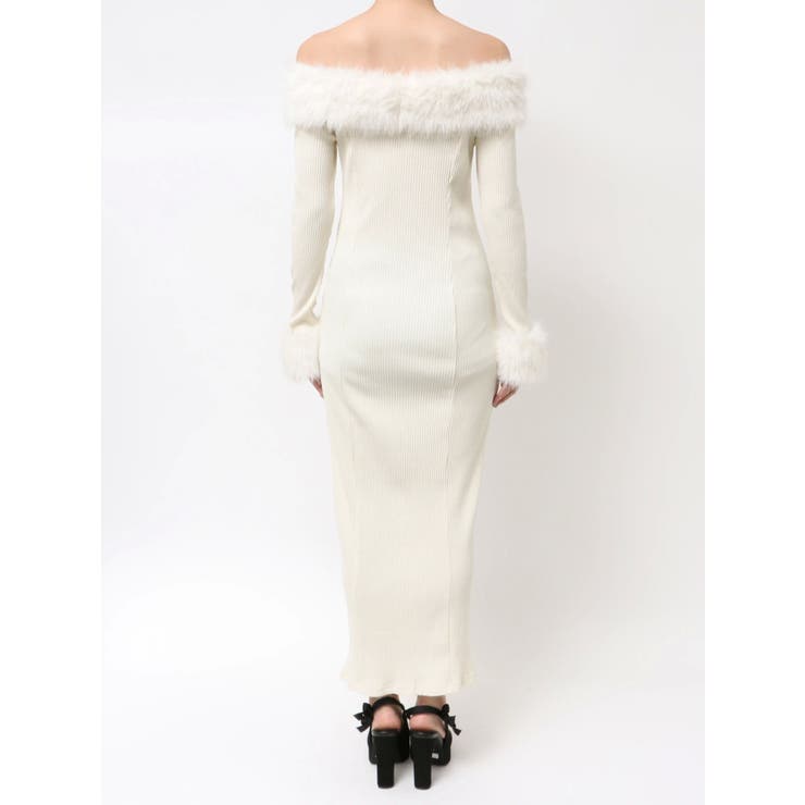 フェイクファーオフショルロングワンピース | EATME | 詳細画像38 