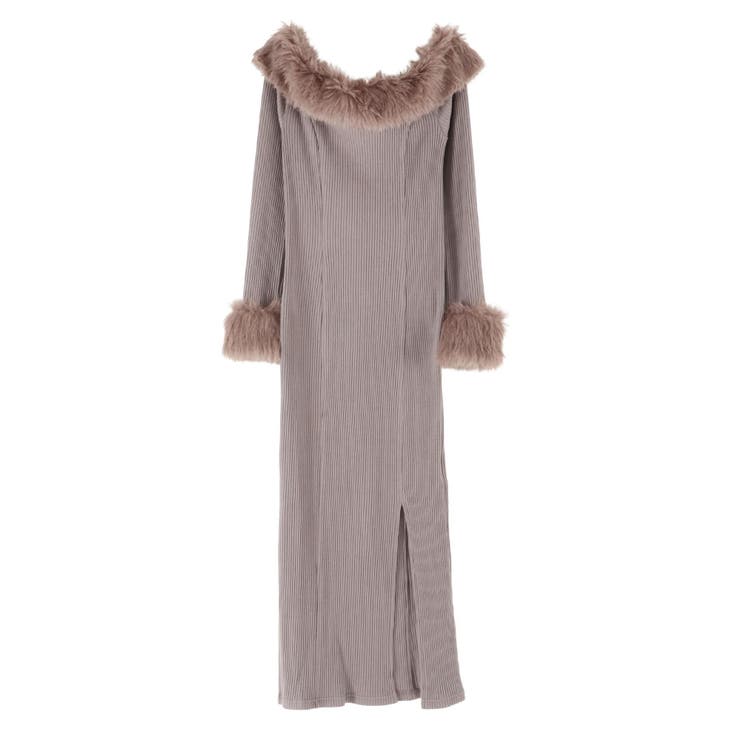 フェイクファーオフショルロングワンピース | EATME | 詳細画像50 