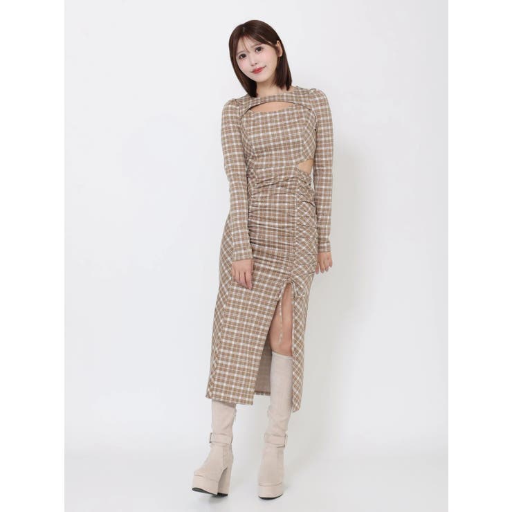 デコルテチェックワンピース | EATME | 詳細画像19 