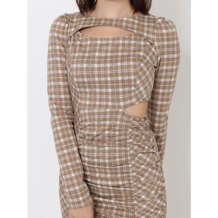 デコルテチェックワンピース | EATME | 詳細画像21 