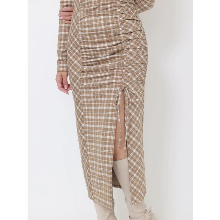 デコルテチェックワンピース | EATME | 詳細画像22 