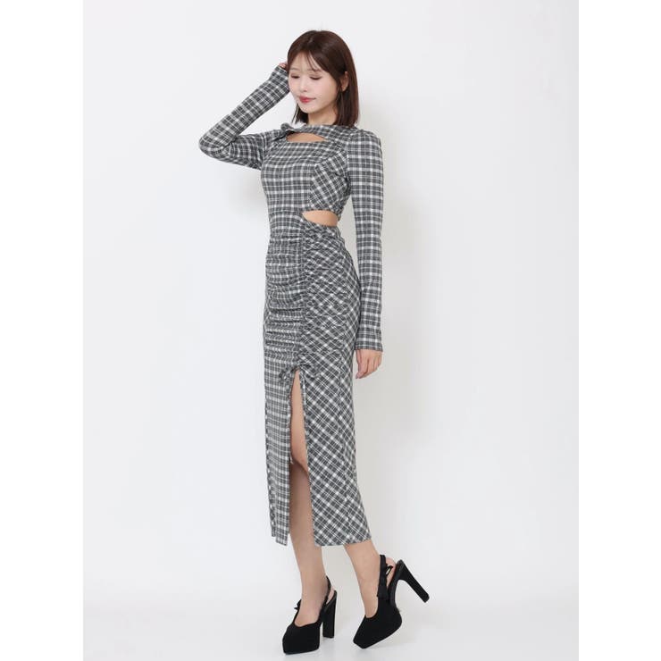 デコルテチェックワンピース | EATME | 詳細画像25 