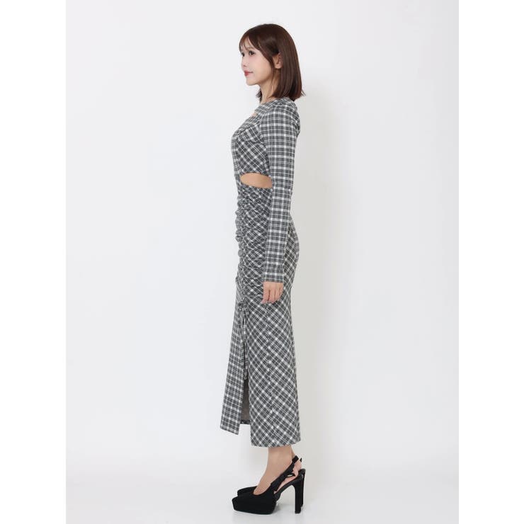 デコルテチェックワンピース | EATME | 詳細画像26 