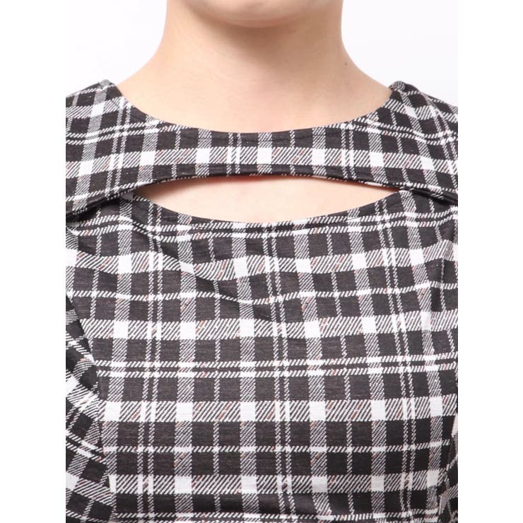 デコルテチェックワンピース | EATME | 詳細画像31 