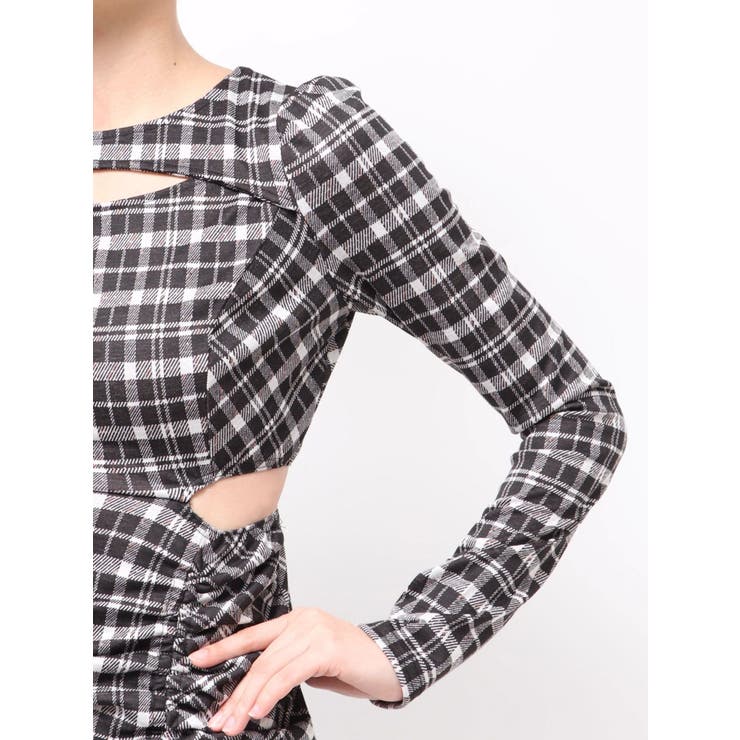 デコルテチェックワンピース | EATME | 詳細画像32 