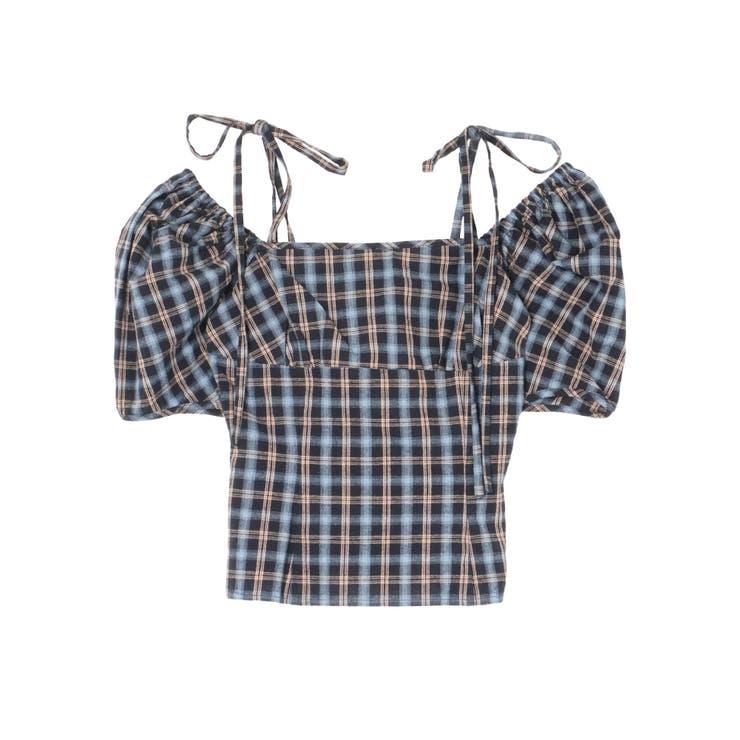 リボンショルダーチェックブラウス | EATME | 詳細画像34 