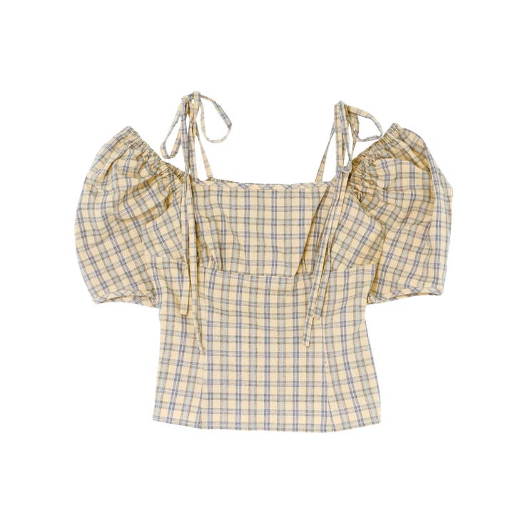 リボンショルダーチェックブラウス | EATME | 詳細画像35 