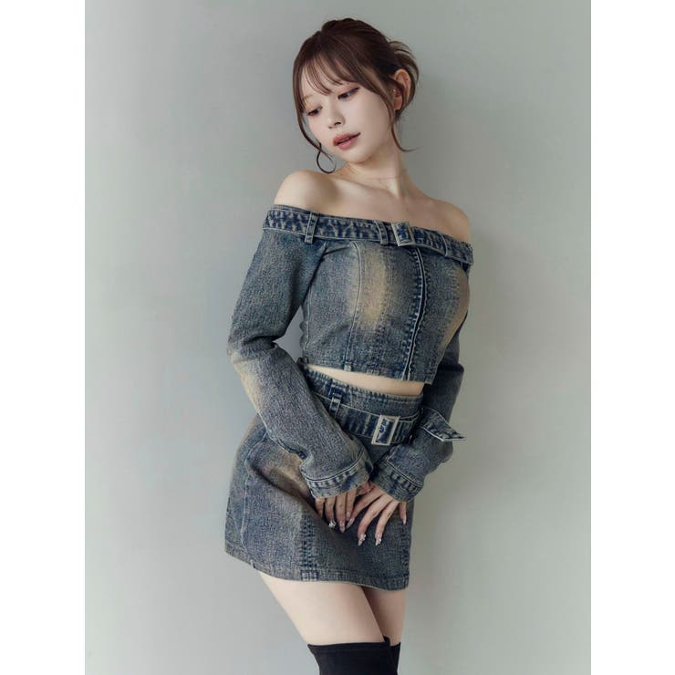 ベルトオフショルデニムTOP | EATME | 詳細画像5 