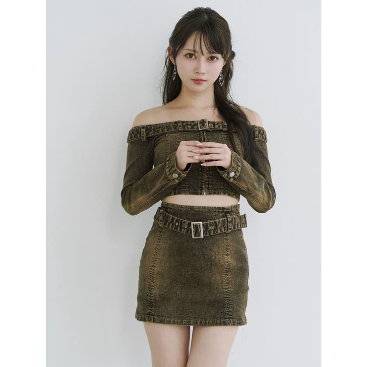 ベルトオフショルデニムTOP | EATME | 詳細画像9 