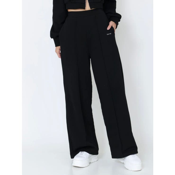 ブラック | 【SETUP着用可】スウェットワイドパンツ | EATME