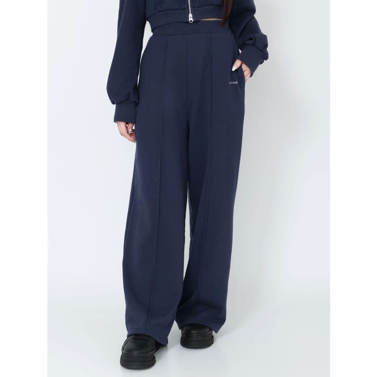 ネイビー | 【SETUP着用可】スウェットワイドパンツ | EATME