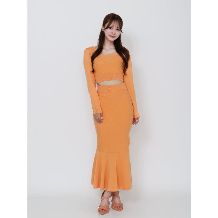 【SETUP着用可】クロスケーブルニットスカート | EATME | 詳細画像17 