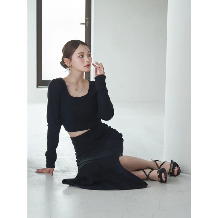 【SETUP着用可】クロスケーブルニットスカート | EATME | 詳細画像20 