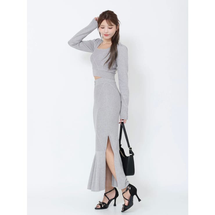 【SETUP着用可】クロスケーブルニットスカート | EATME | 詳細画像24 