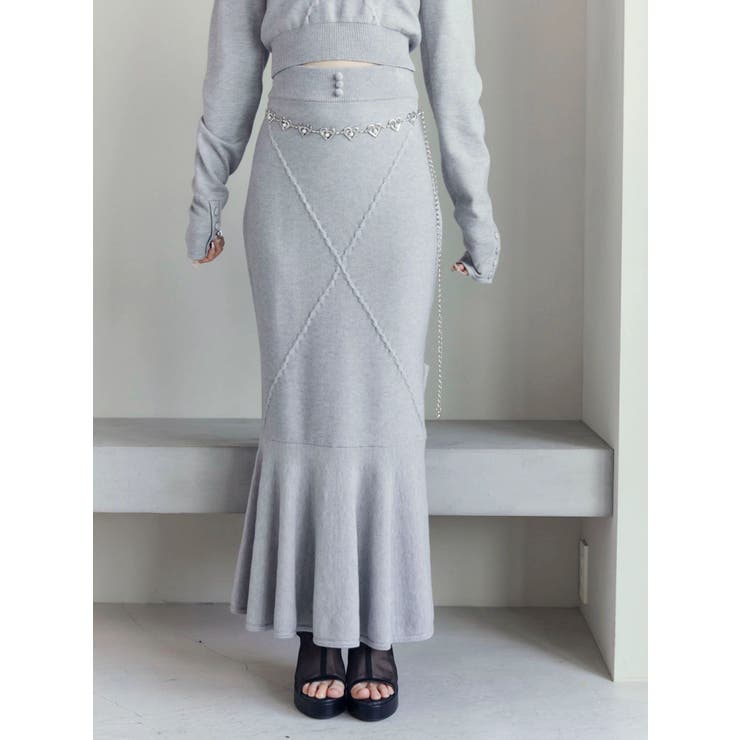 【SETUP着用可】クロスケーブルニットスカート | EATME | 詳細画像34 