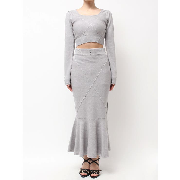 【SETUP着用可】クロスケーブルニットスカート | EATME | 詳細画像41 