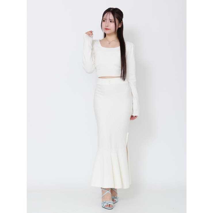 【SETUP着用可】クロスケーブルニットスカート | EATME | 詳細画像6 