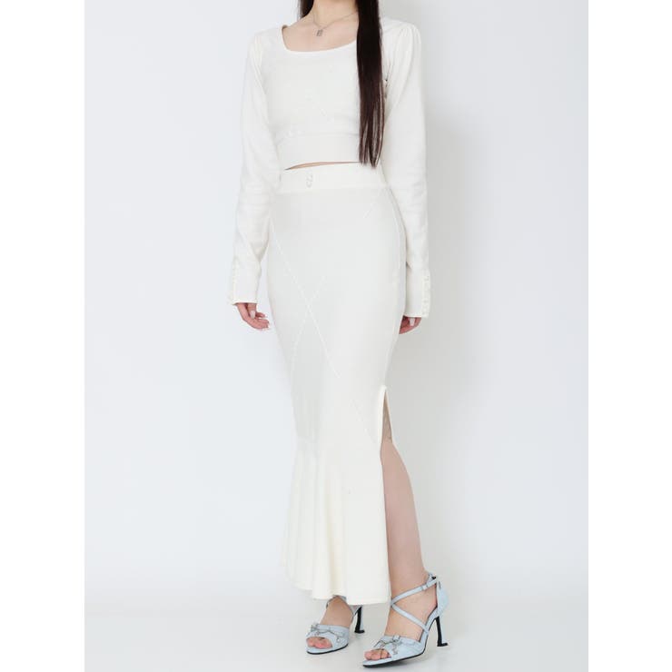 【SETUP着用可】クロスケーブルニットスカート | EATME | 詳細画像8 