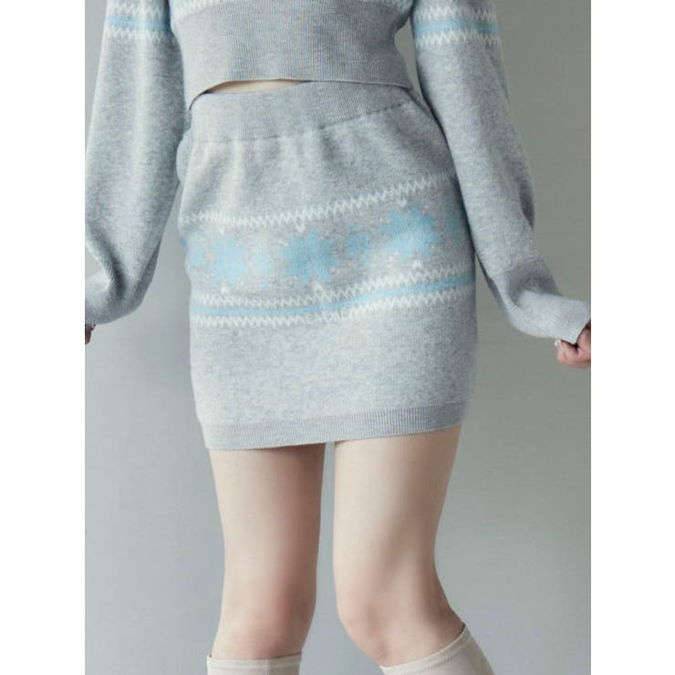 グレー | ノルディックニットスカート | EATME