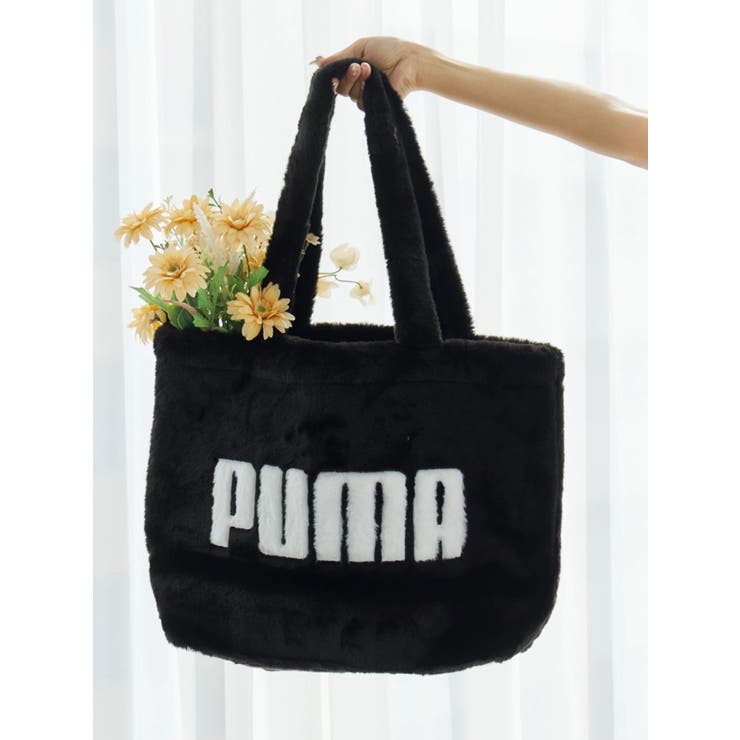 ブラック | 【PUMA】UP FAUX FURショッパー | EATME