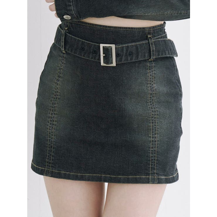 ベルトタイトデニムスカート | EATME | 詳細画像1 