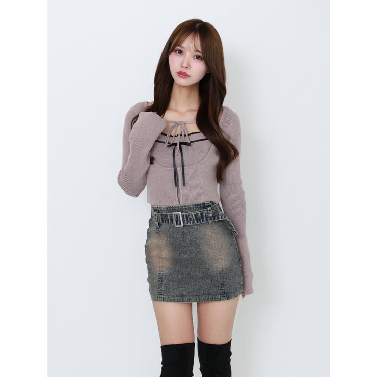 ベルトタイトデニムスカート | EATME | 詳細画像31 