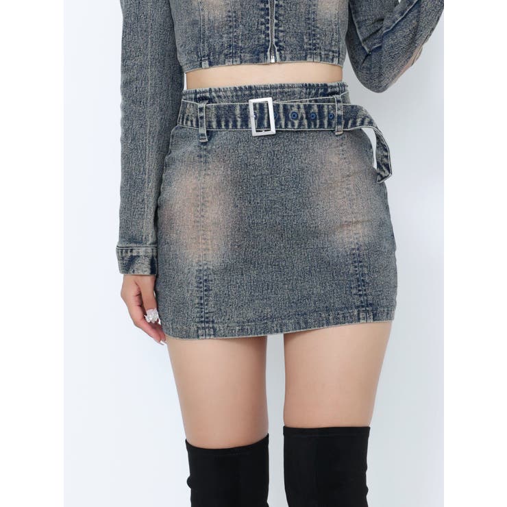 ベルトタイトデニムスカート | EATME | 詳細画像34 