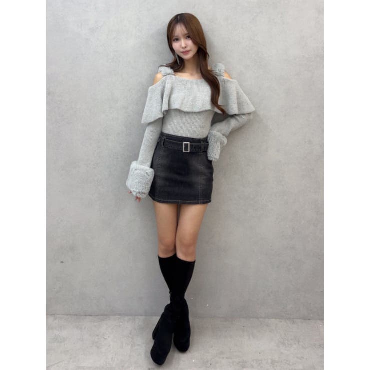 ベルトタイトデニムスカート | EATME | 詳細画像7 